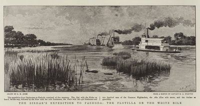 Die Expedition des Sirdars nach Fashoda, die Flottille auf dem Weißen Nil von George Kingston Jones